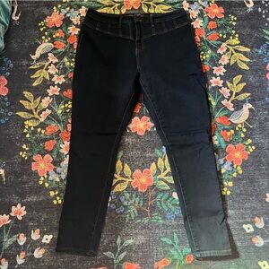 Corset-style skinny jeans in dark wash